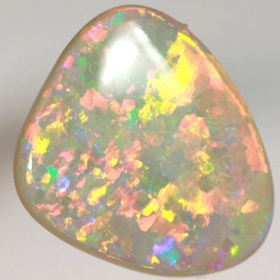 SOLID SEMI BLACK OPAL Quality opal. Very bright, red and orange rolling flashes over green and purple. With VIDEO